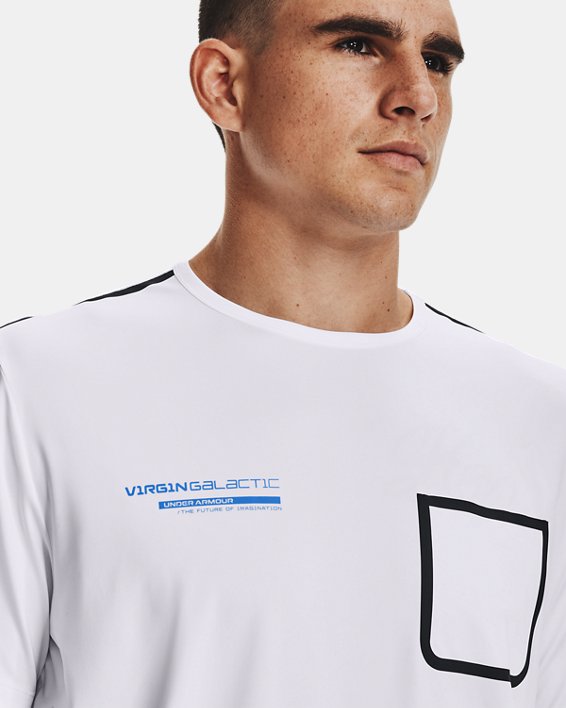 Men's UA + Virgin Galactic Pocket Short Sleeve, White, pdpMainDesktop image number 6